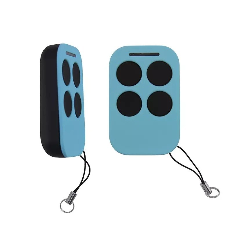 Mando de garaje universal programable de cuatro botones, azul y negro