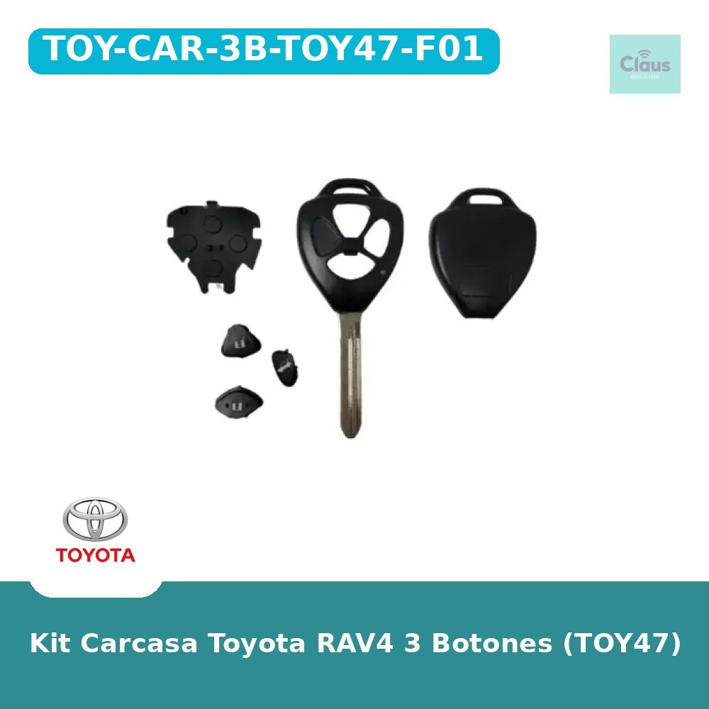 Kit Carcasa Toyota RAV4 3 Botones (TOY47)
