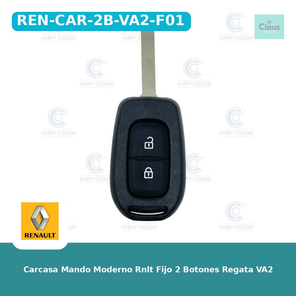 Carcasa Mando Moderno Rnlt Fijo 2 Botones Regata VA2
