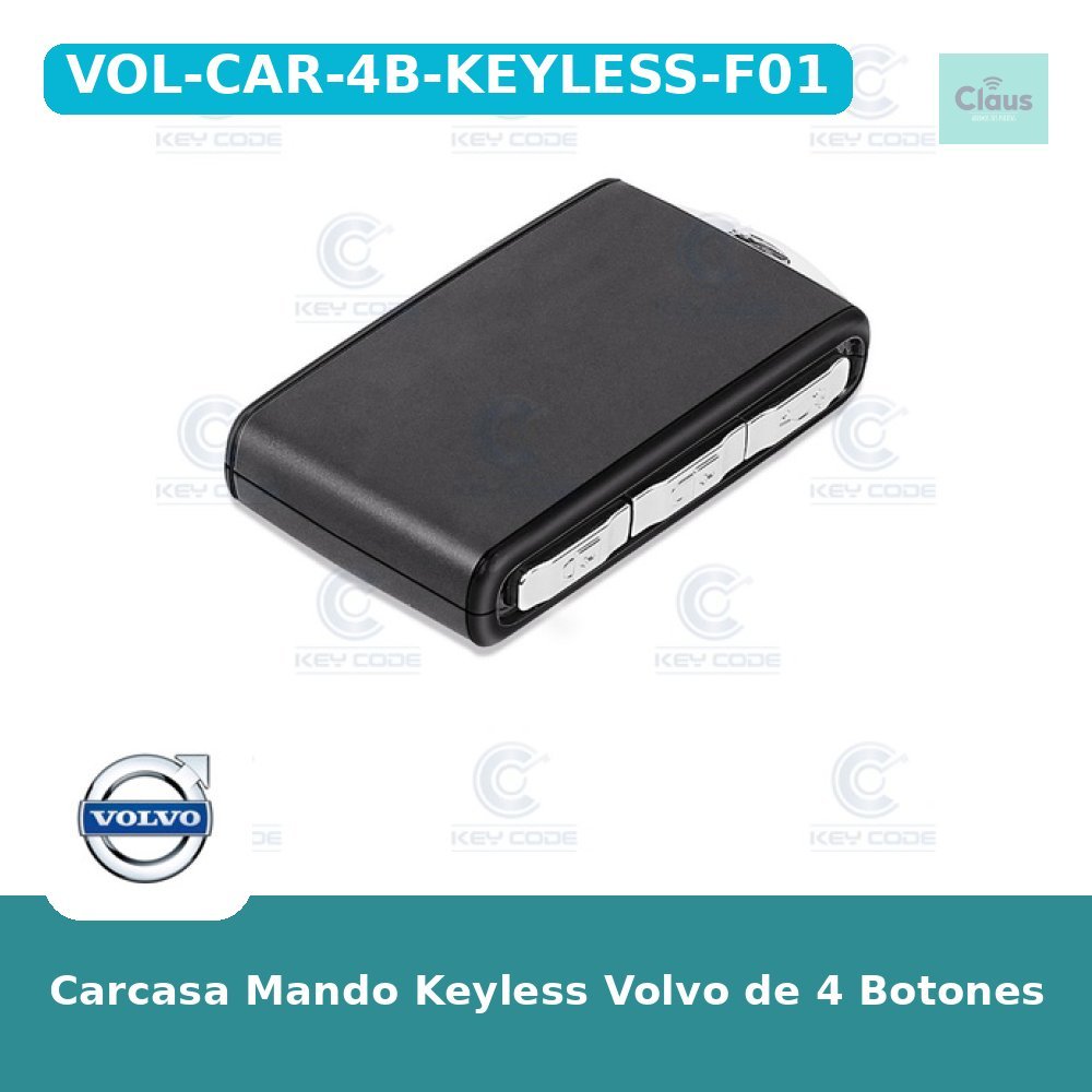 Carcasa Mando Keyless Volvo de 4 Botones