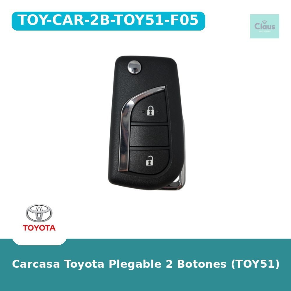 Carcasa Toyota Plegable 2 Botones (TOY51)