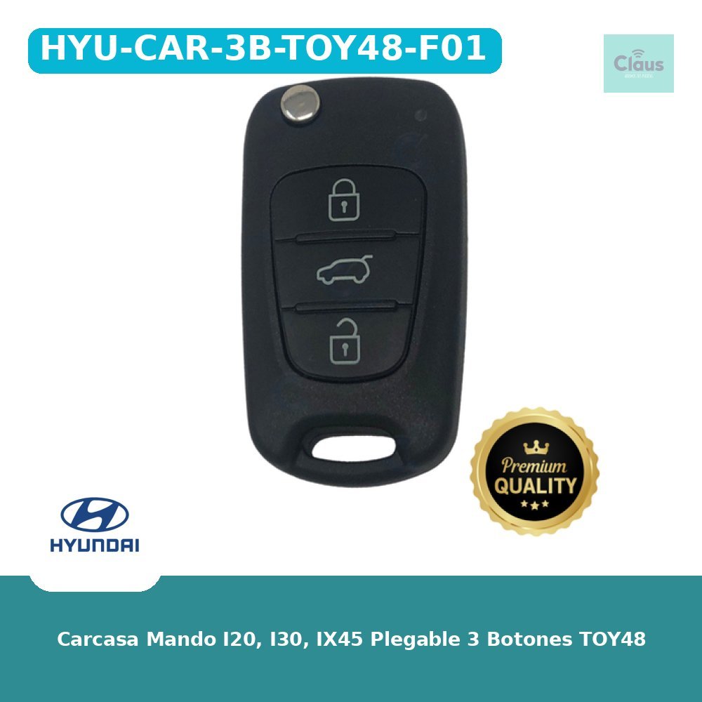 Carcasa Mando I20, I30, IX45 Plegable 3 Botones TOY48
