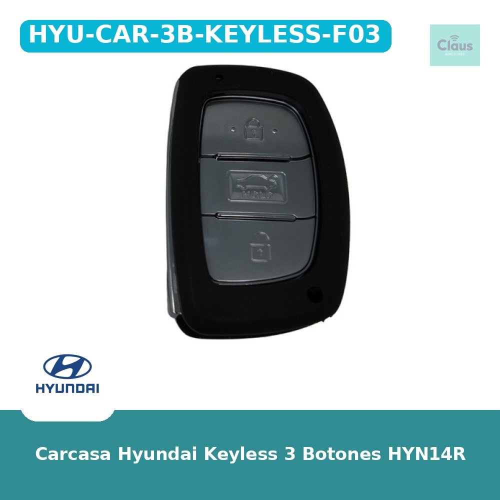Carcasa Hyundai Keyless 3 Botones HYN14R