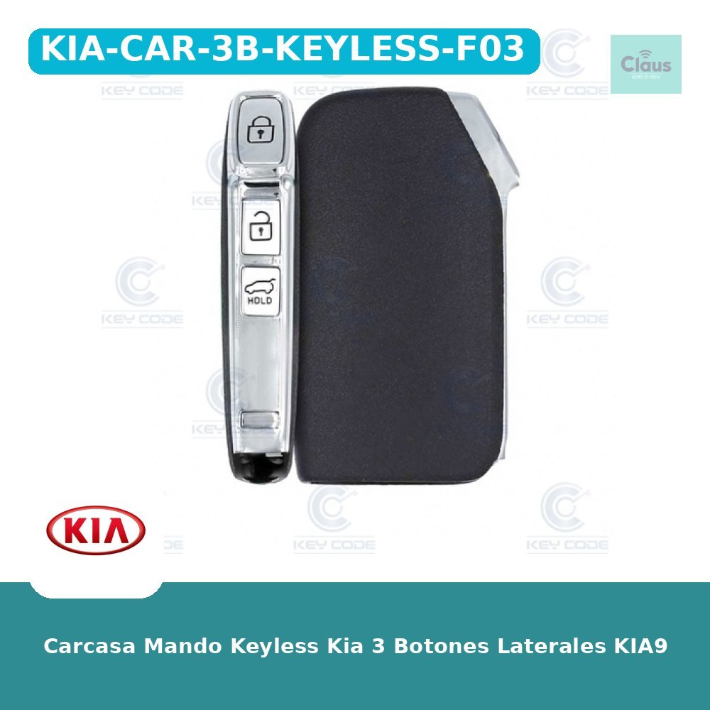 Carcasa Mando Keyless Kia 3 Botones Laterales KIA9