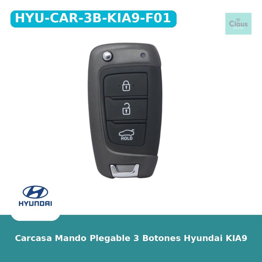 Carcasa Mando Plegable 3 Botones Hyundai KIA9