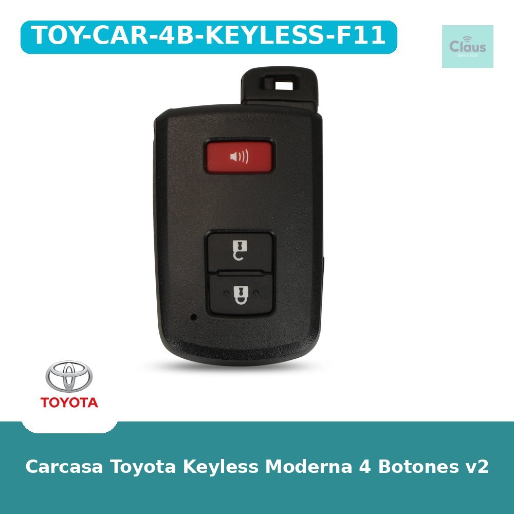 Carcasa Toyota Keyless Moderna 4 Botones v2