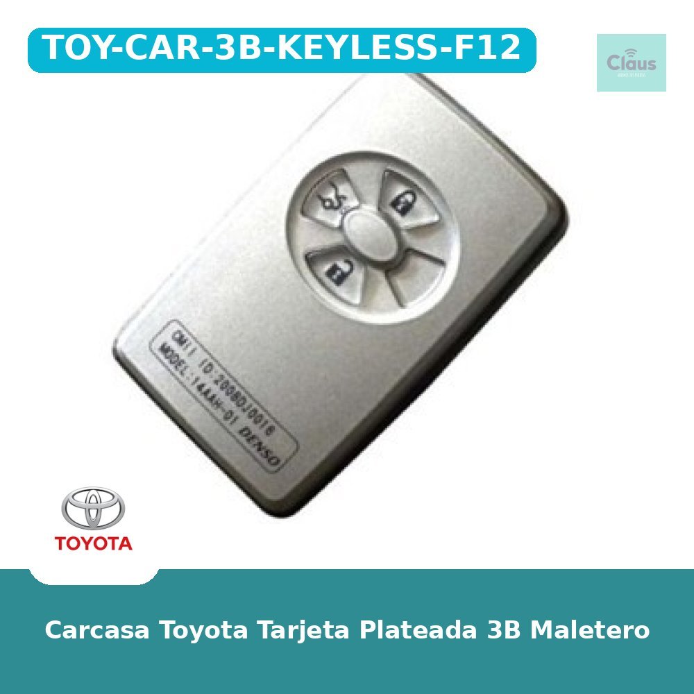 Carcasa Toyota Tarjeta Plateada 3B Maletero