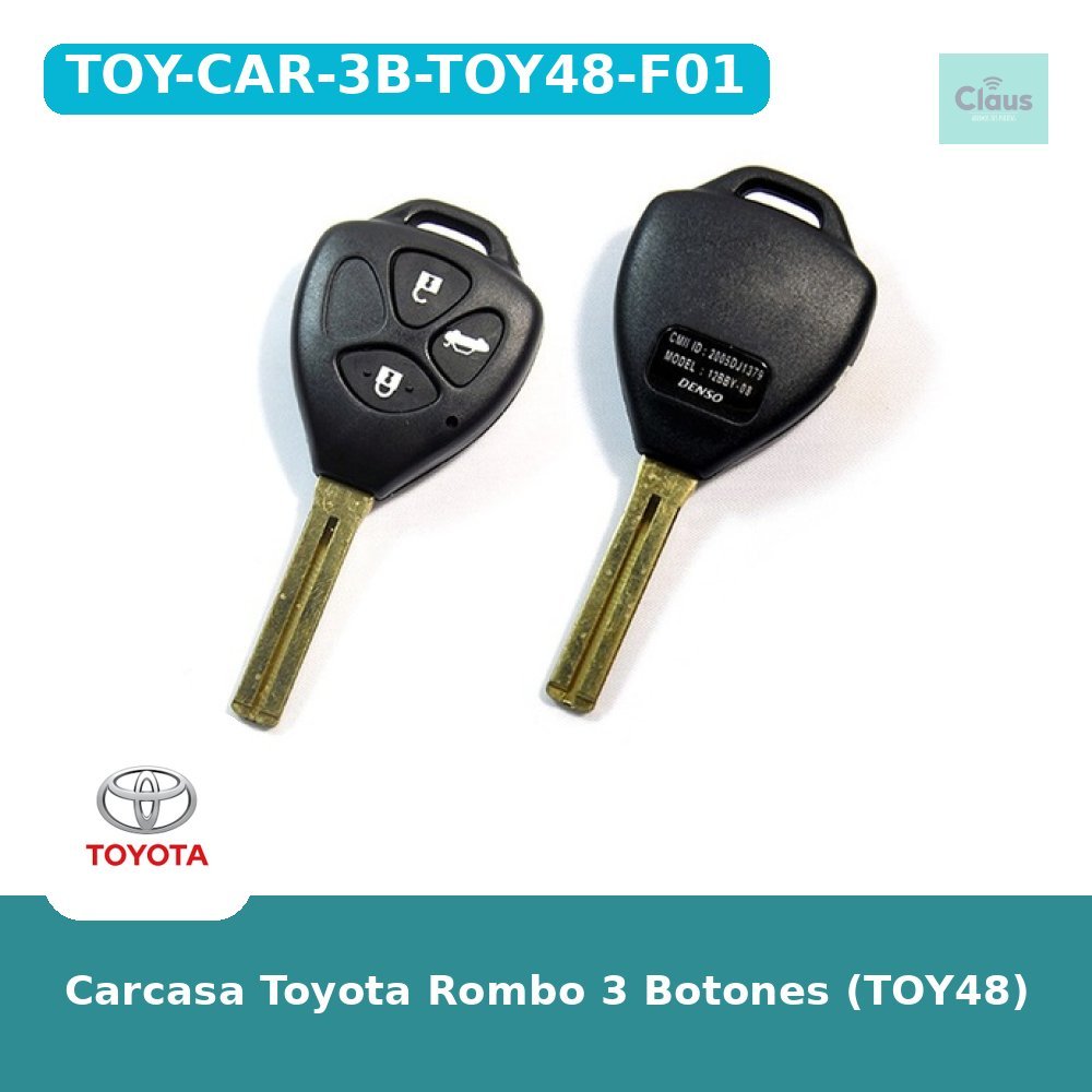 Carcasa Toyota Rombo 3 Botones (TOY48)