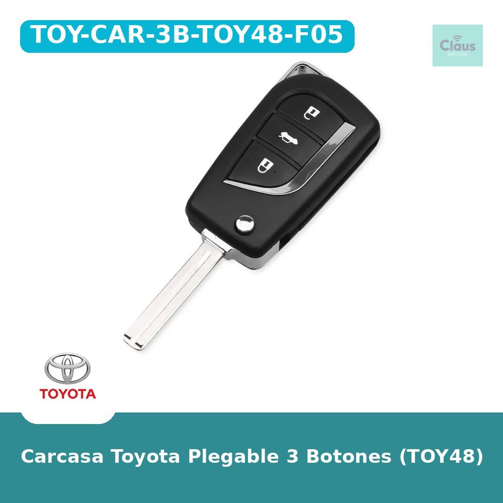 Carcasa Toyota Plegable 3 Botones (TOY48)