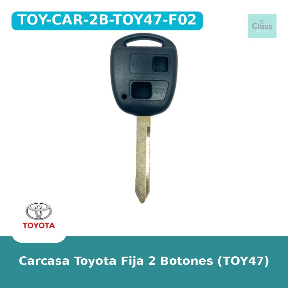 Carcasa Toyota Fija 2 Botones (TOY47)