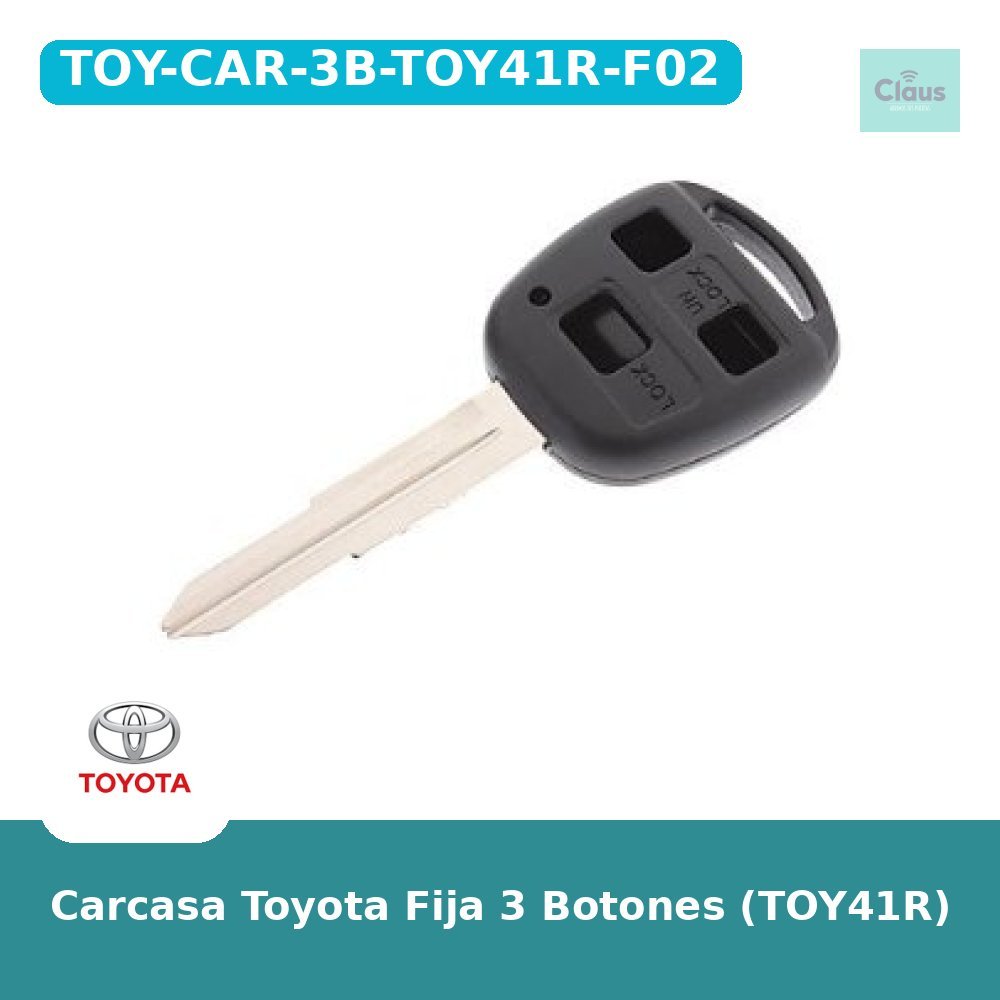Carcasa Toyota Fija 3 Botones (TOY41R)