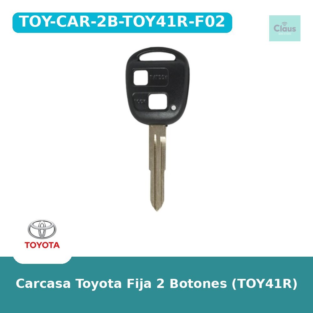 Carcasa Toyota Fija 2 Botones (TOY41R)