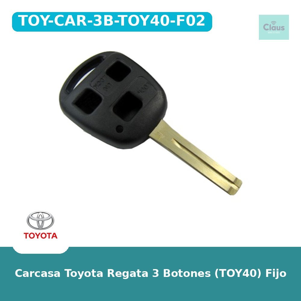 Carcasa Toyota Regata 3 Botones (TOY40) Fijo