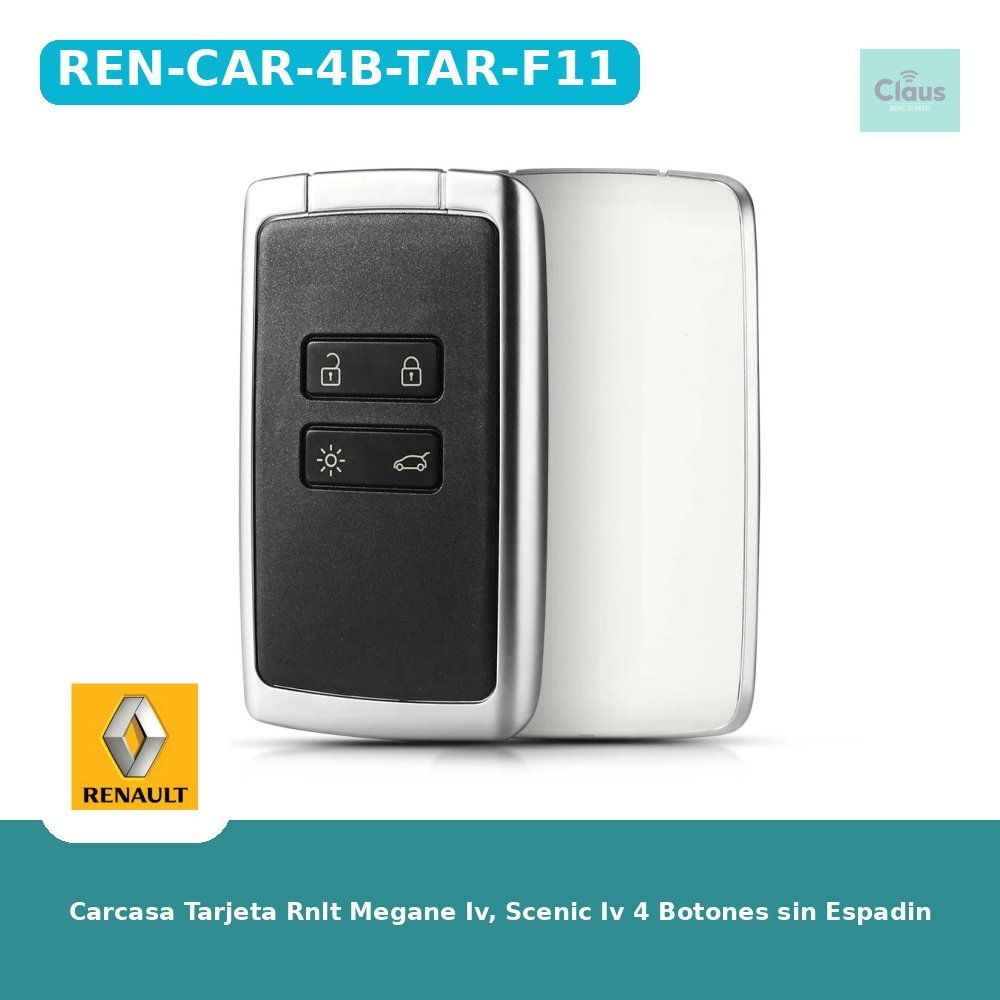 Carcasa Tarjeta Rnlt Megane Iv, Scenic Iv 4 Botones sin Espadin