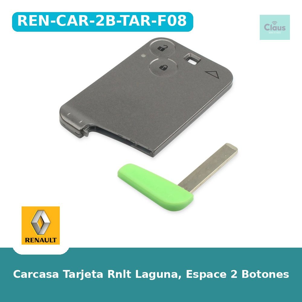 Carcasa Tarjeta Rnlt Laguna, Espace 2 Botones