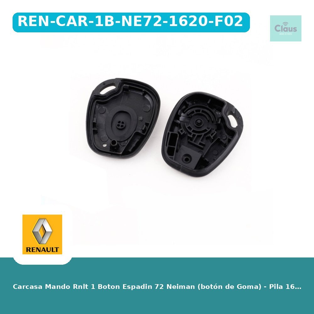 Carcasa Mando Rnlt 1 Boton Espadin 72 Neiman (botón de Goma) - Pila 1620