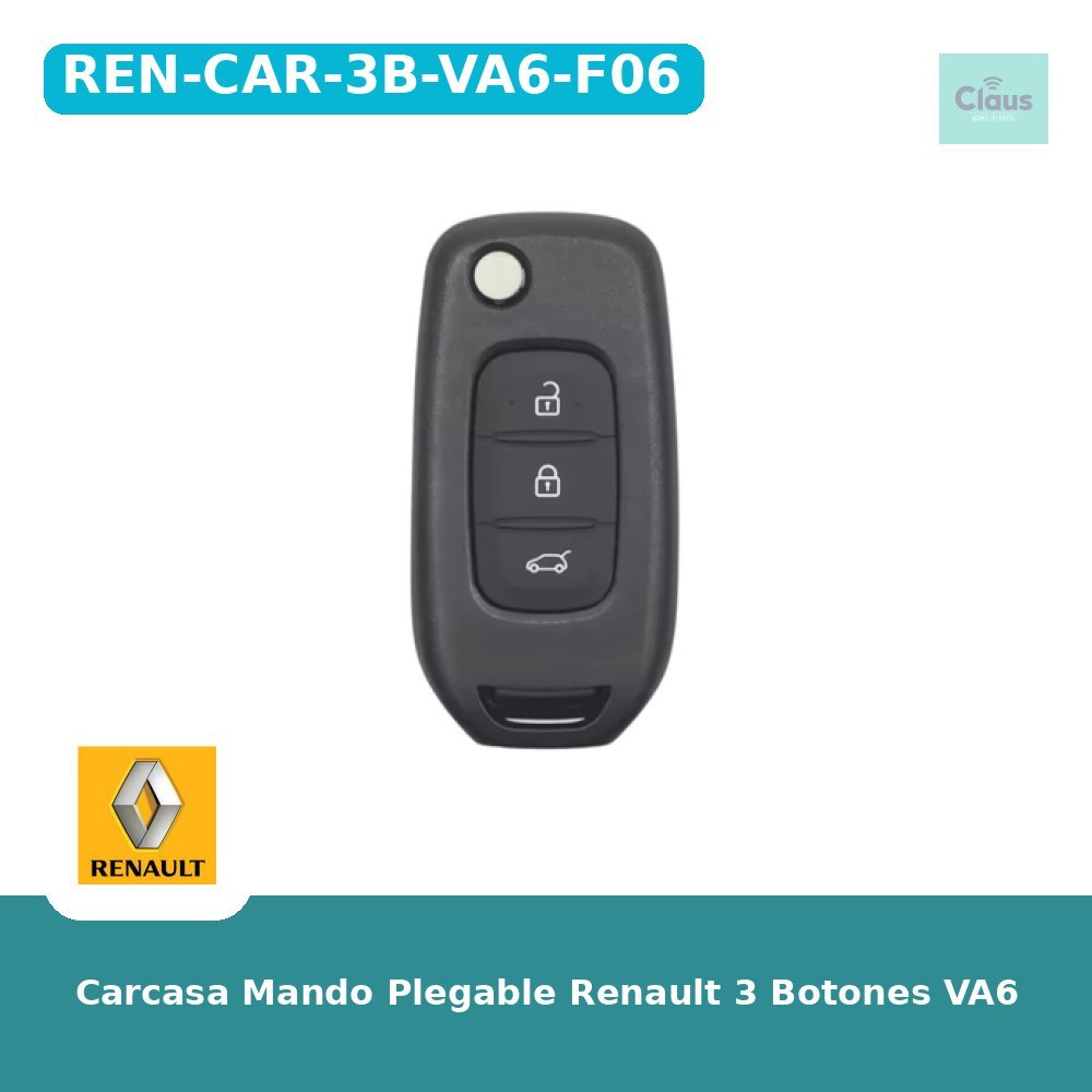 Carcasa Mando Plegable Renault 3 Botones VA6