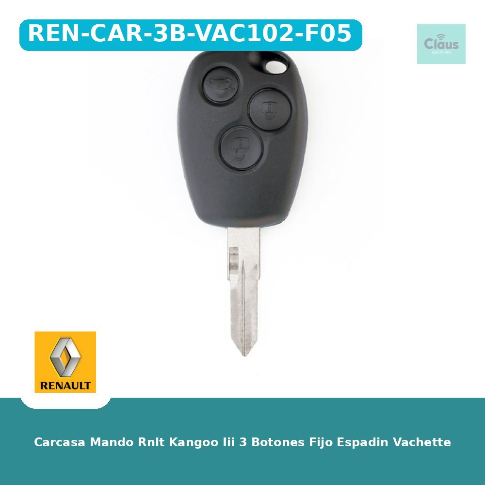 Carcasa Mando Rnlt Kangoo Iii 3 Botones Fijo Espadin Vachette