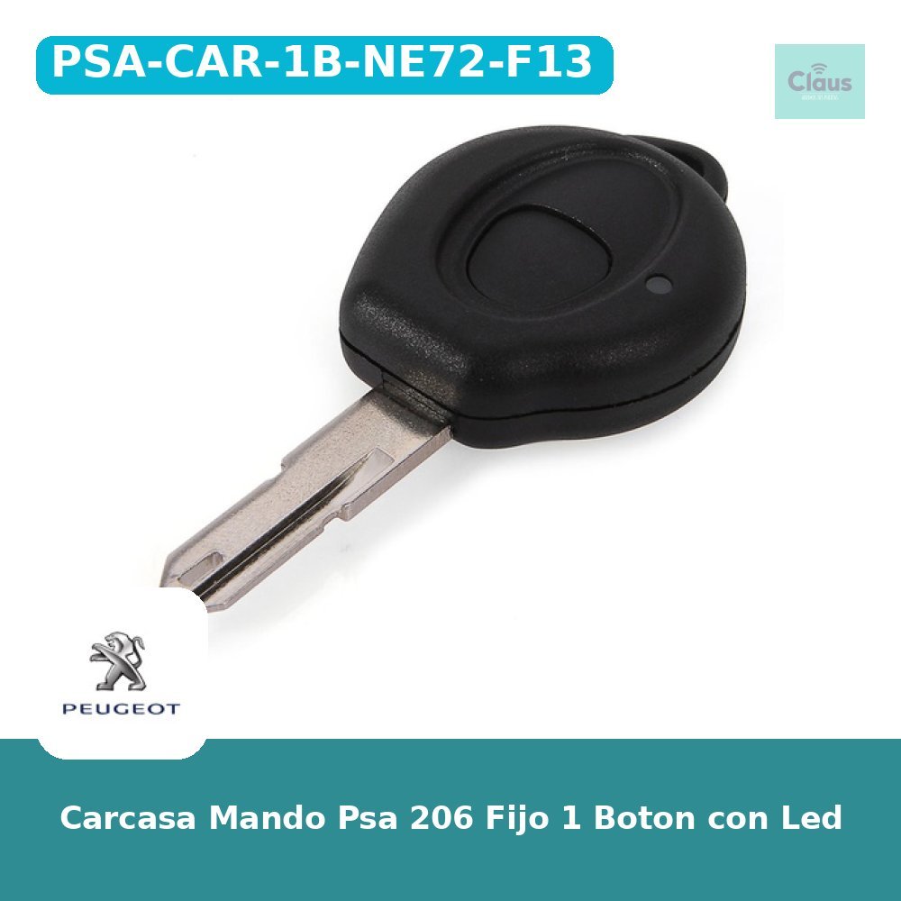 Carcasa Mando Psa 206 Fijo 1 Boton con Led