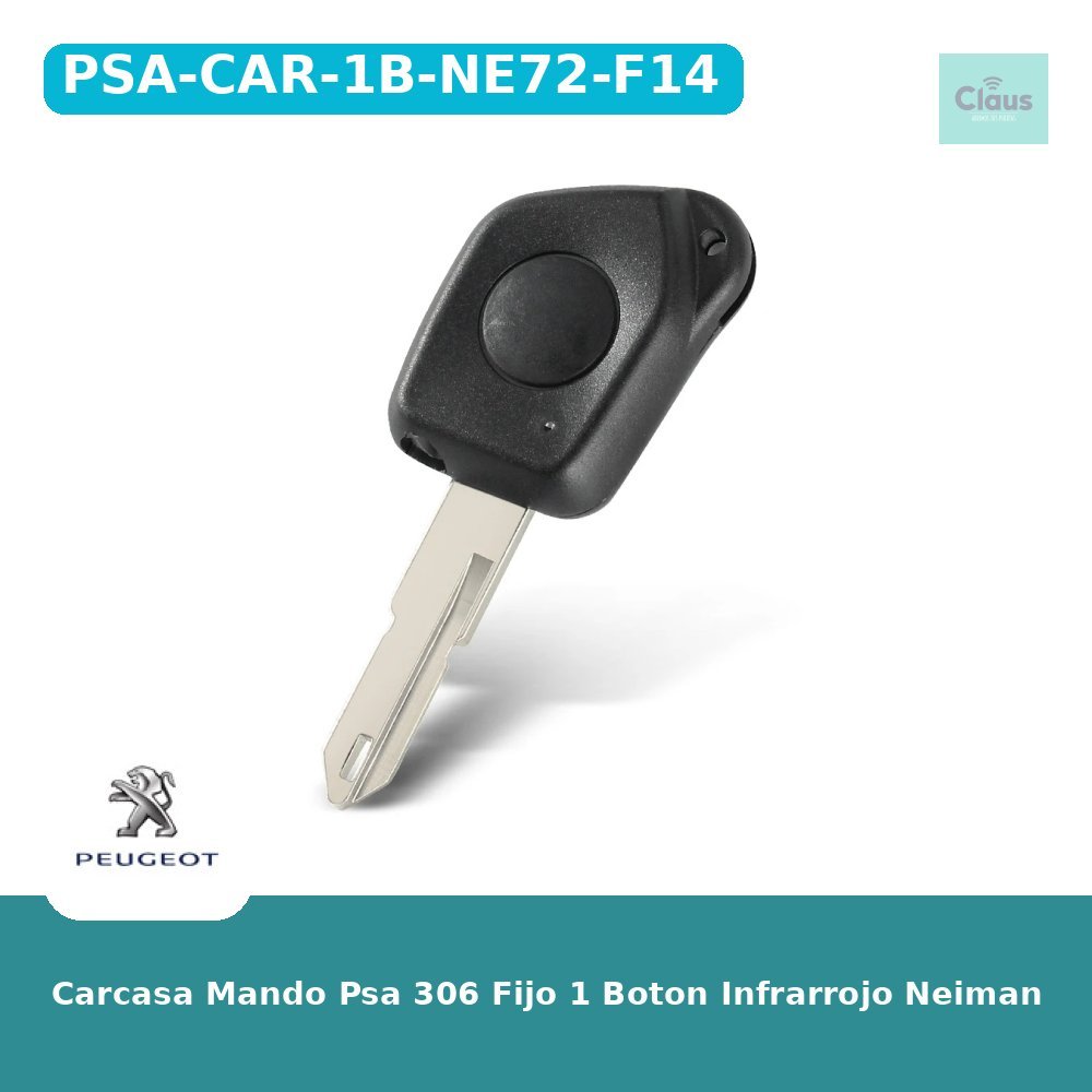 Carcasa Mando Psa 306 Fijo 1 Boton Infrarrojo Neiman