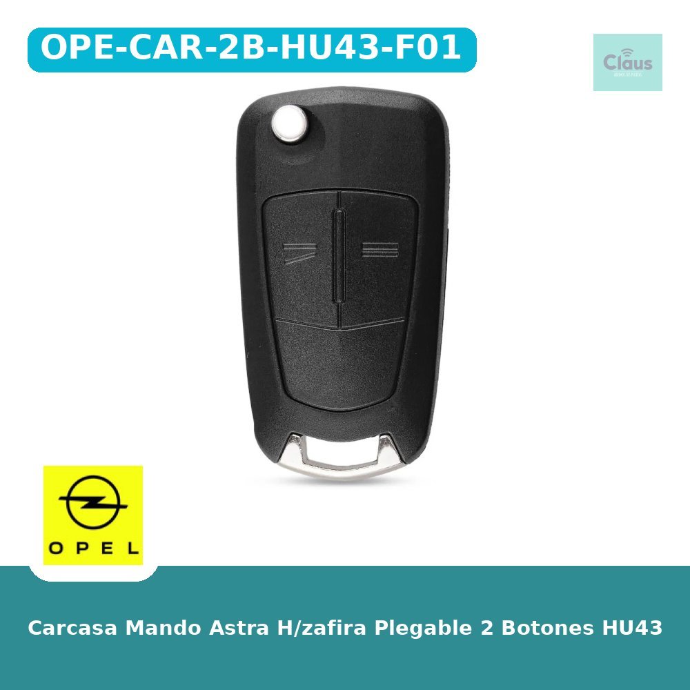 Carcasa Mando Astra H/zafira Plegable 2 Botones HU43