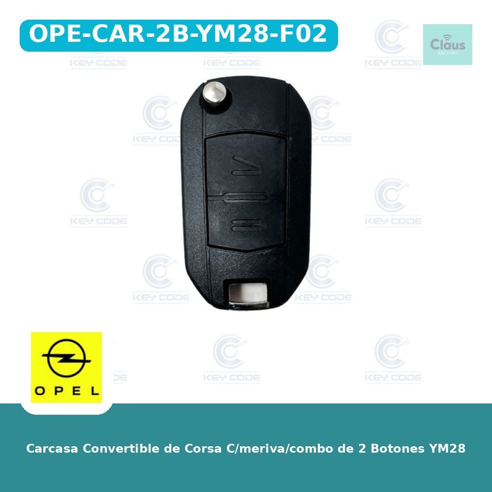 Carcasa Convertible de Corsa C/meriva/combo de 2 Botones YM28 - modelo F02
