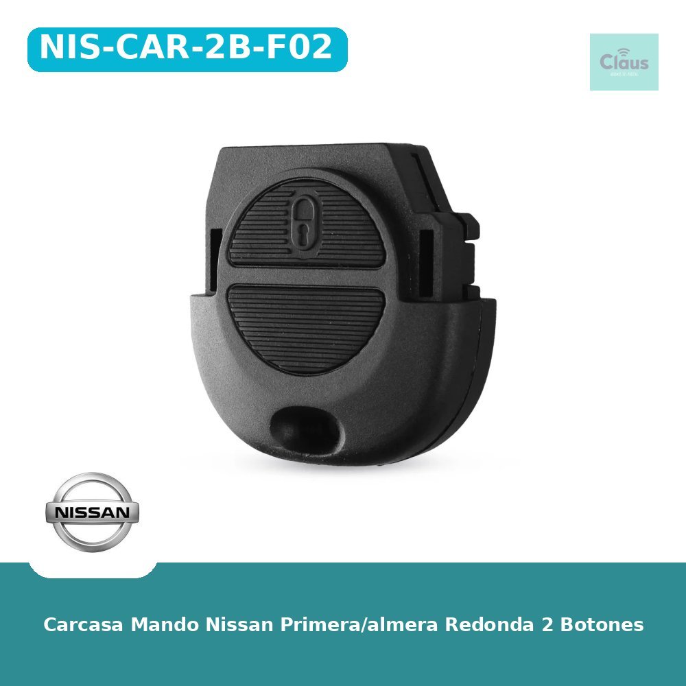 Carcasa Mando Nissan Primera/almera Redonda 2 Botones