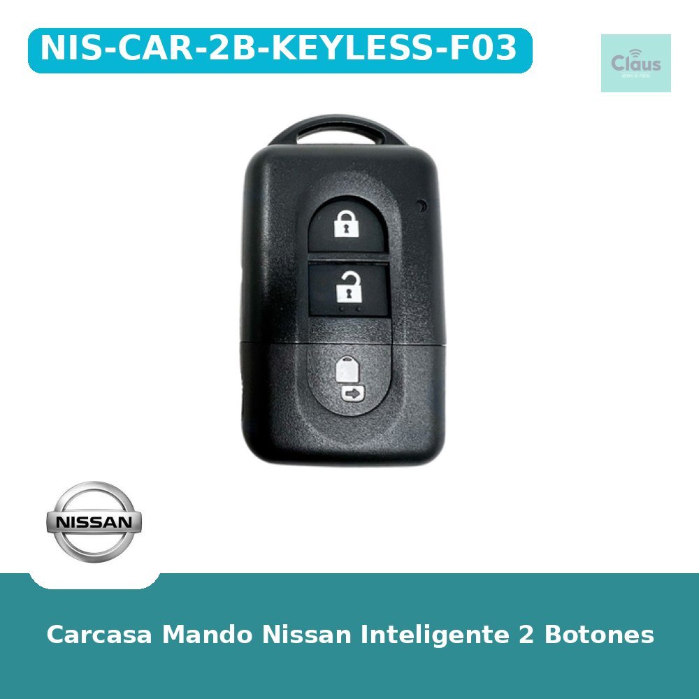 Carcasa Mando Nissan Inteligente 2 Botones