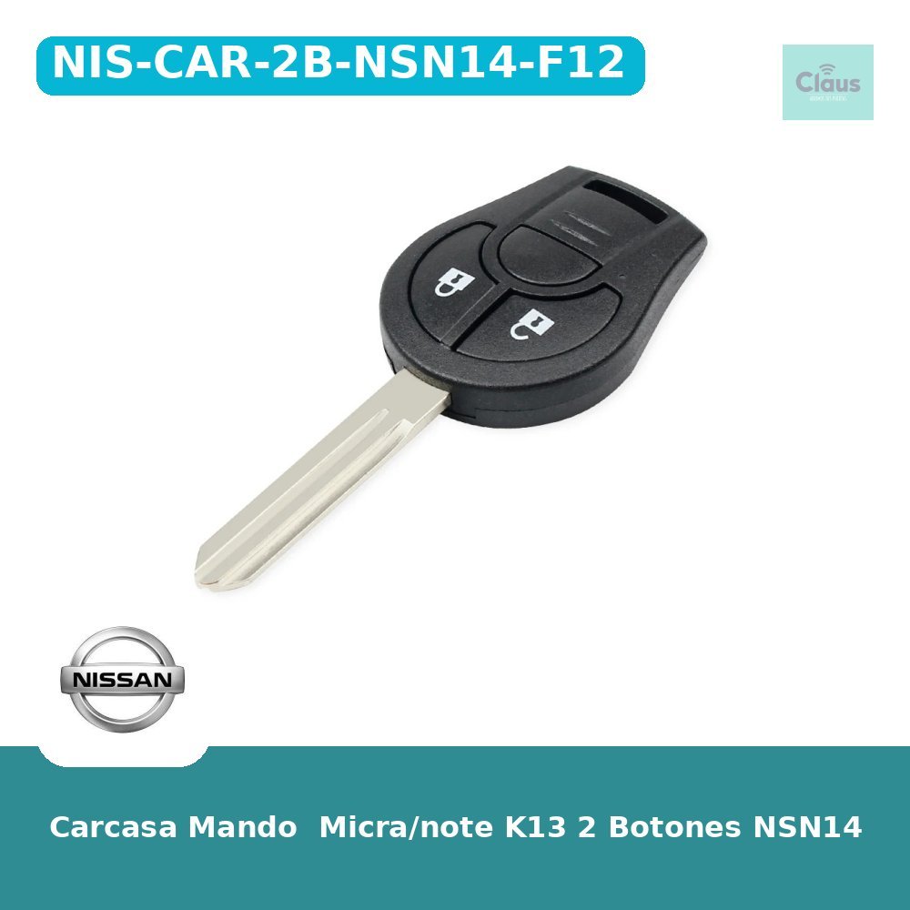 Carcasa Mando  Micra/note K13 2 Botones NSN14