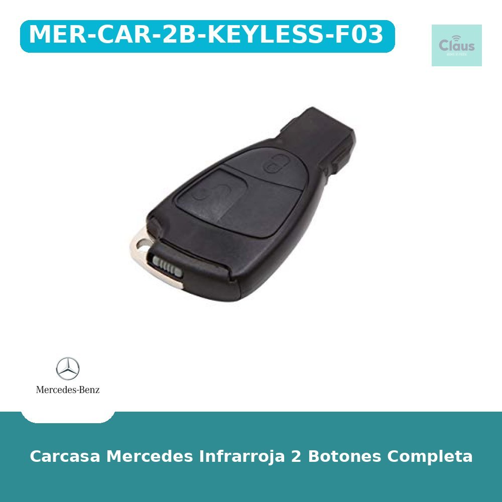 Carcasa Mercedes Infrarroja 2 Botones Completa