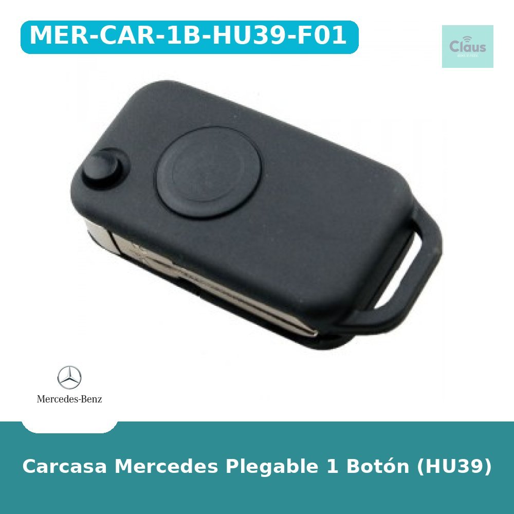 Carcasa Mercedes Plegable 1 Botón (HU39)