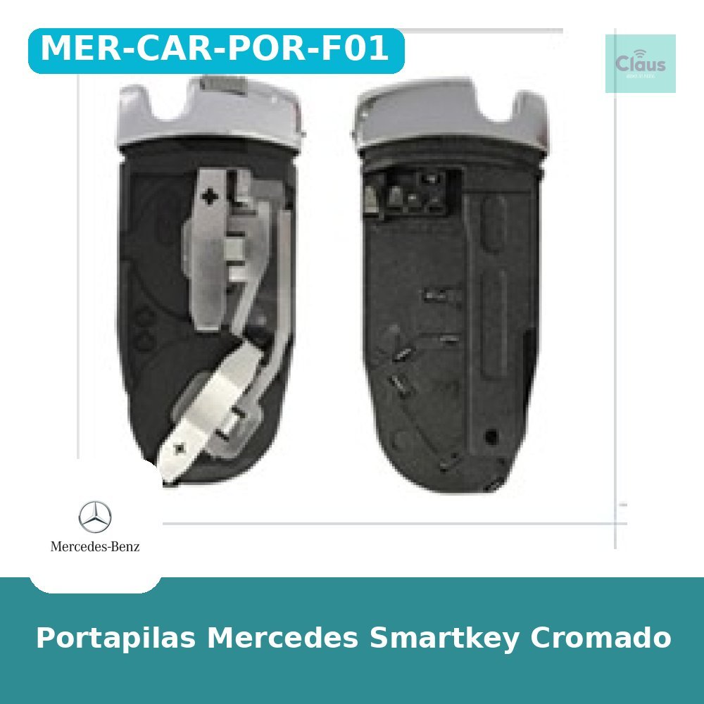 Portapilas Mercedes Smartkey Cromado