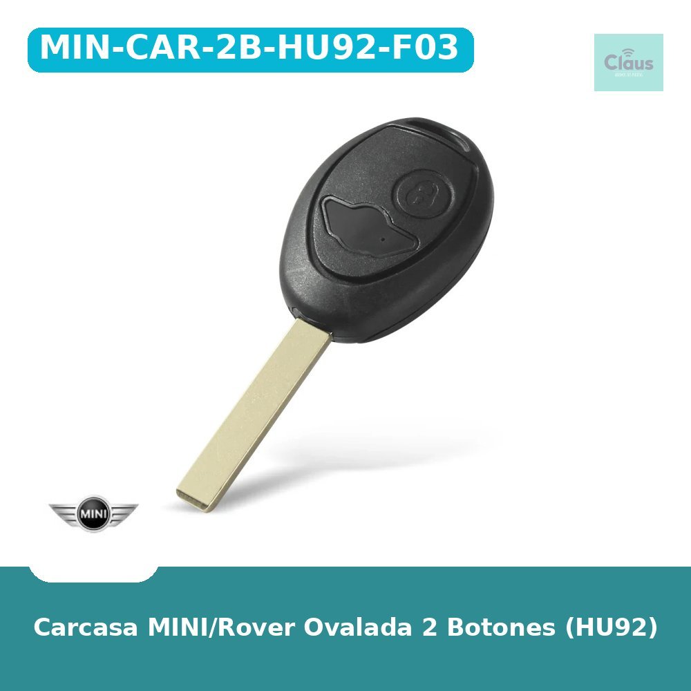 Carcasa MINI/Rover Ovalada 2 Botones (HU92)