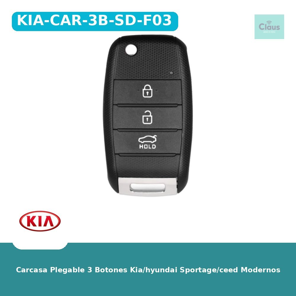 Carcasa Plegable 3 Botones Kia/hyundai Sportage/ceed Modernos