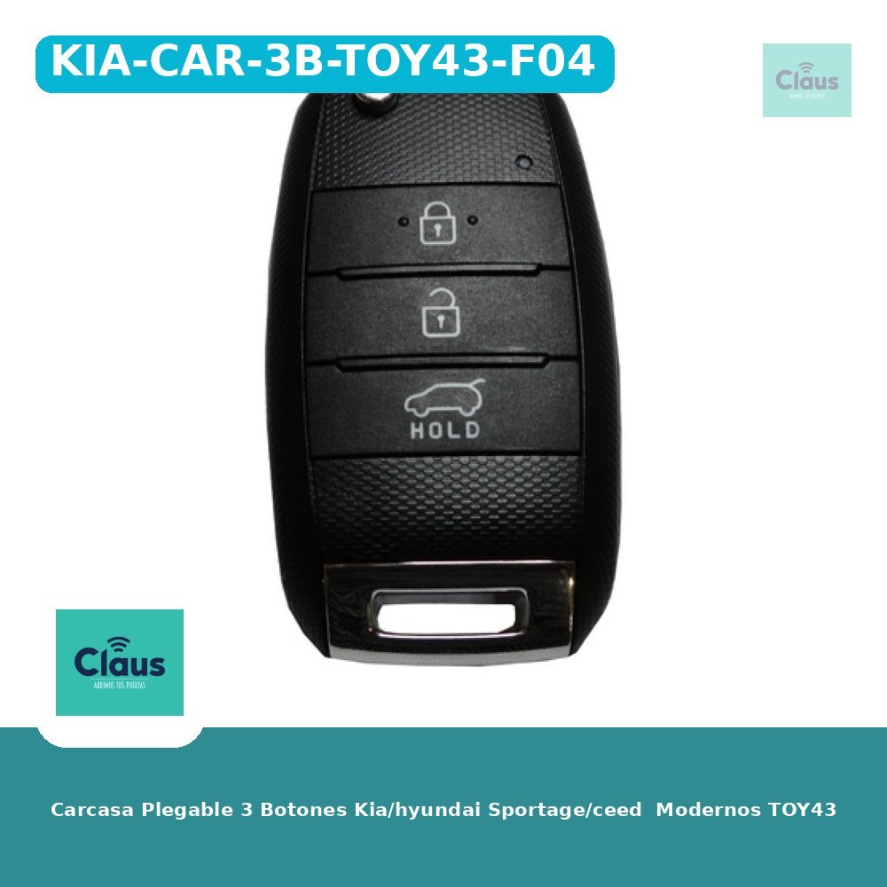 Carcasa Plegable 3 Botones Kia/hyundai Sportage/ceed  Modernos TOY43