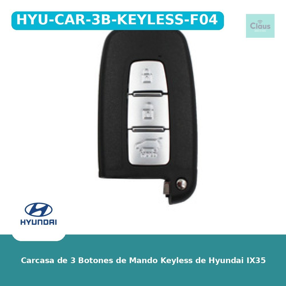 Carcasa de 3 Botones de Mando Keyless de Hyundai IX35