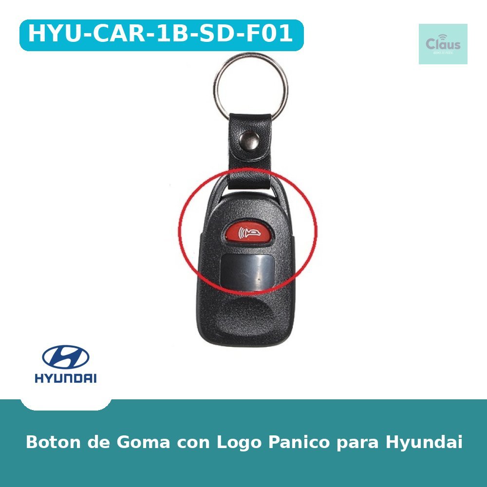 Boton de Goma con Logo Panico para Hyundai