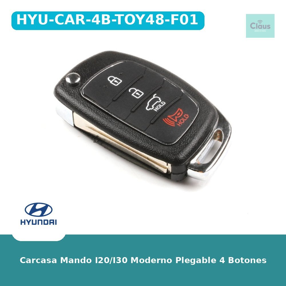 Carcasa Mando I20/I30 Moderno Plegable 4 Botones