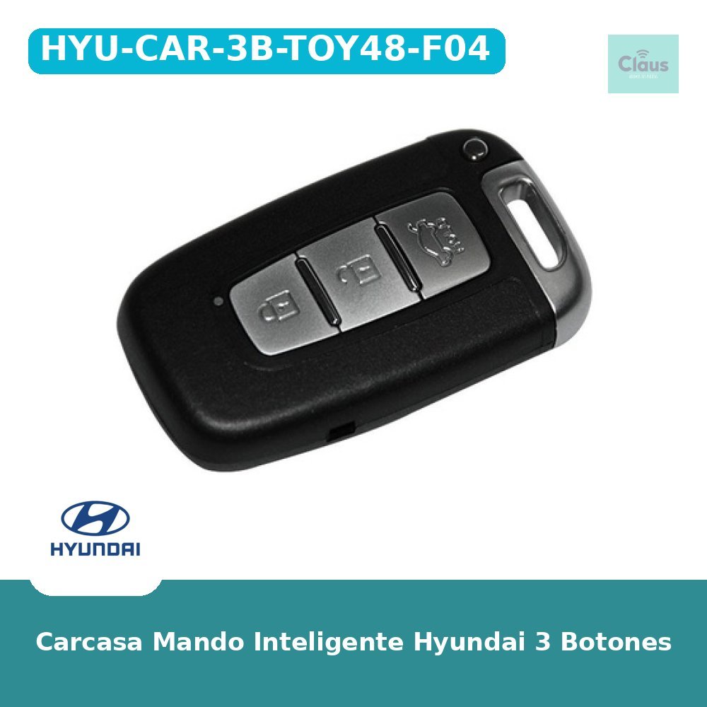 Carcasa Mando Inteligente Hyundai 3 Botones