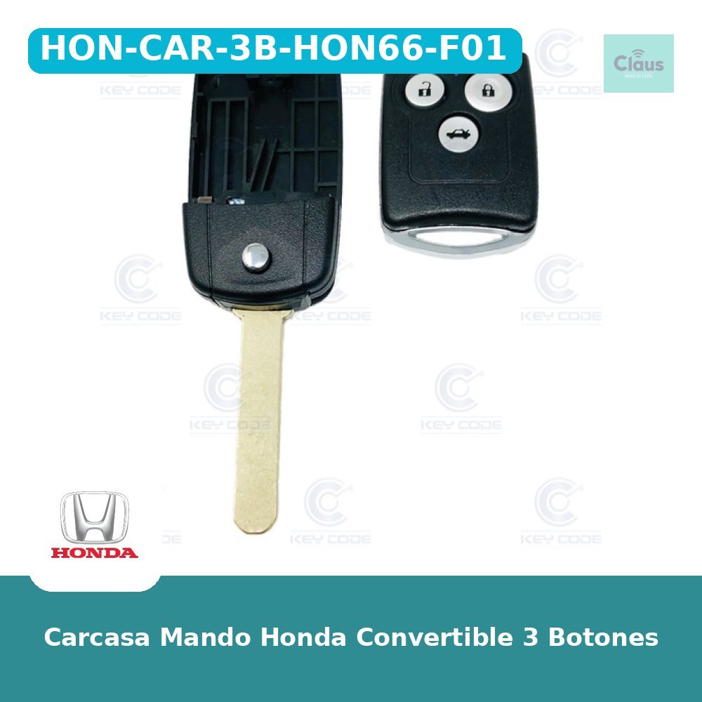 Carcasa Mando Honda Convertible 3 Botones