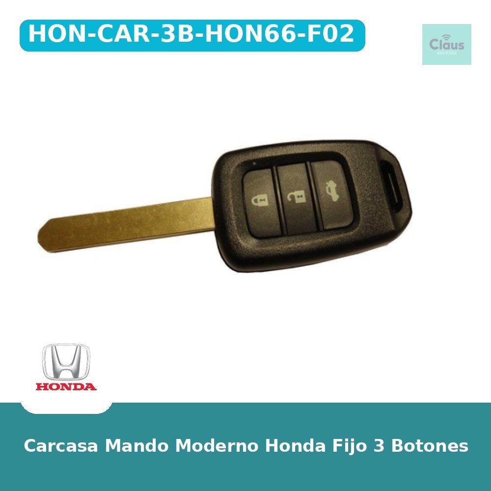 Carcasa Mando Moderno Honda Fijo 3 Botones