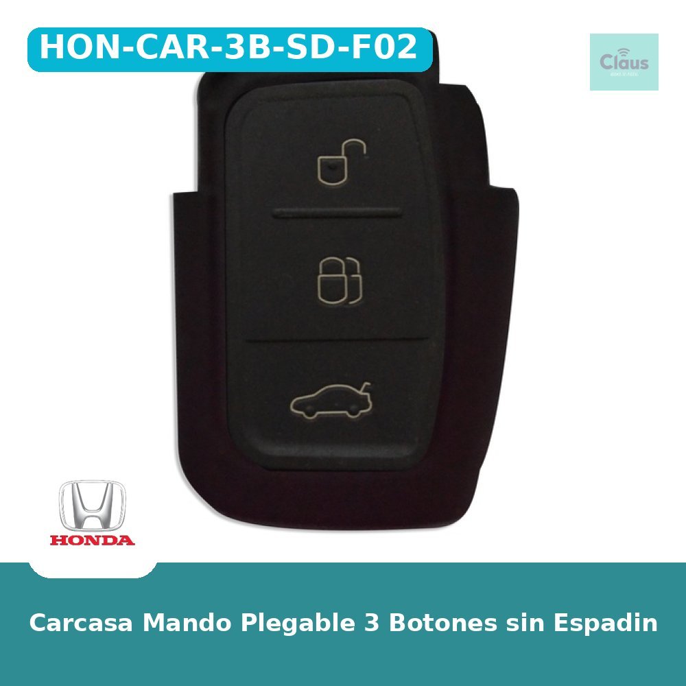 Carcasa Mando Plegable 3 Botones sin Espadin