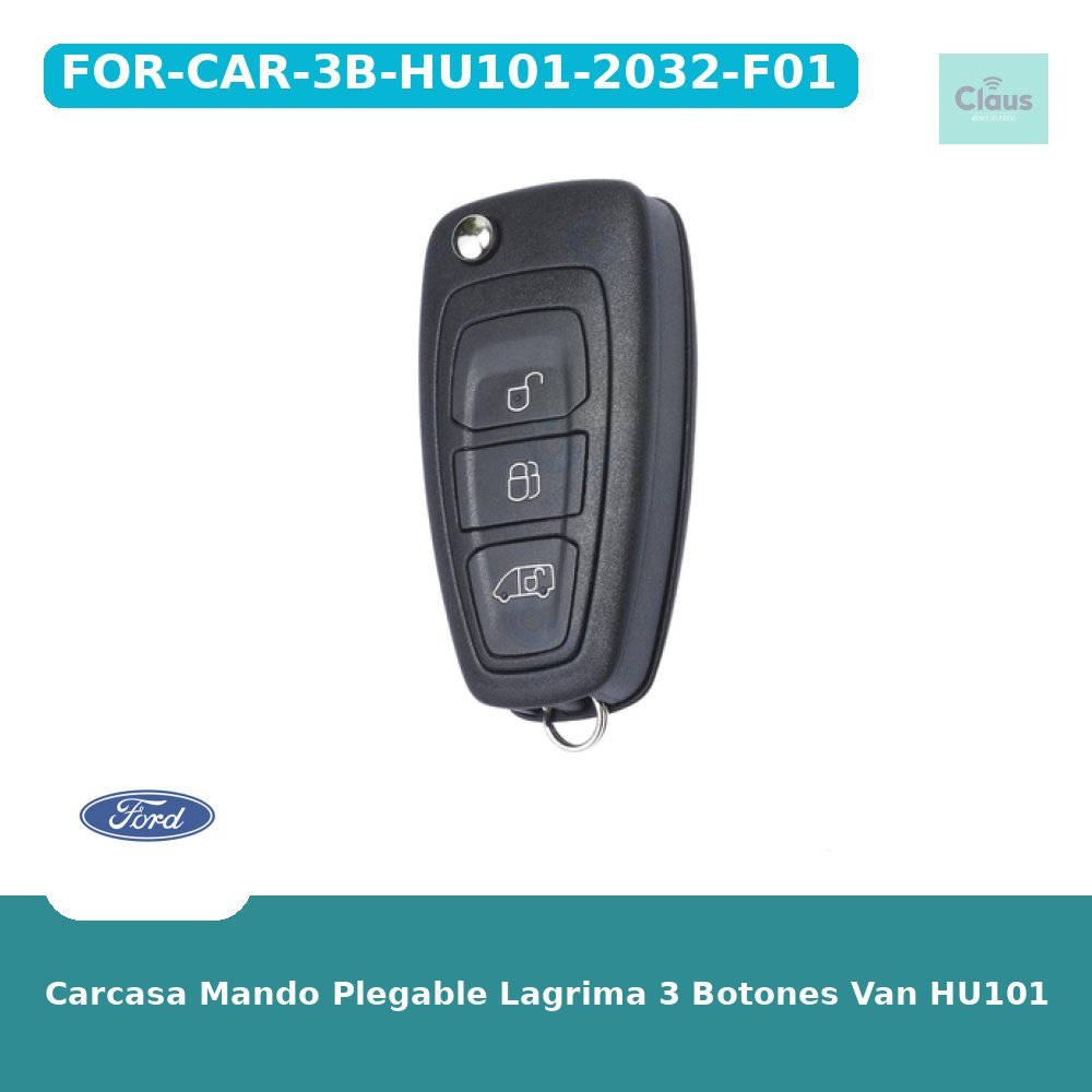 Carcasa Mando Plegable Lagrima 3 Botones Van HU101