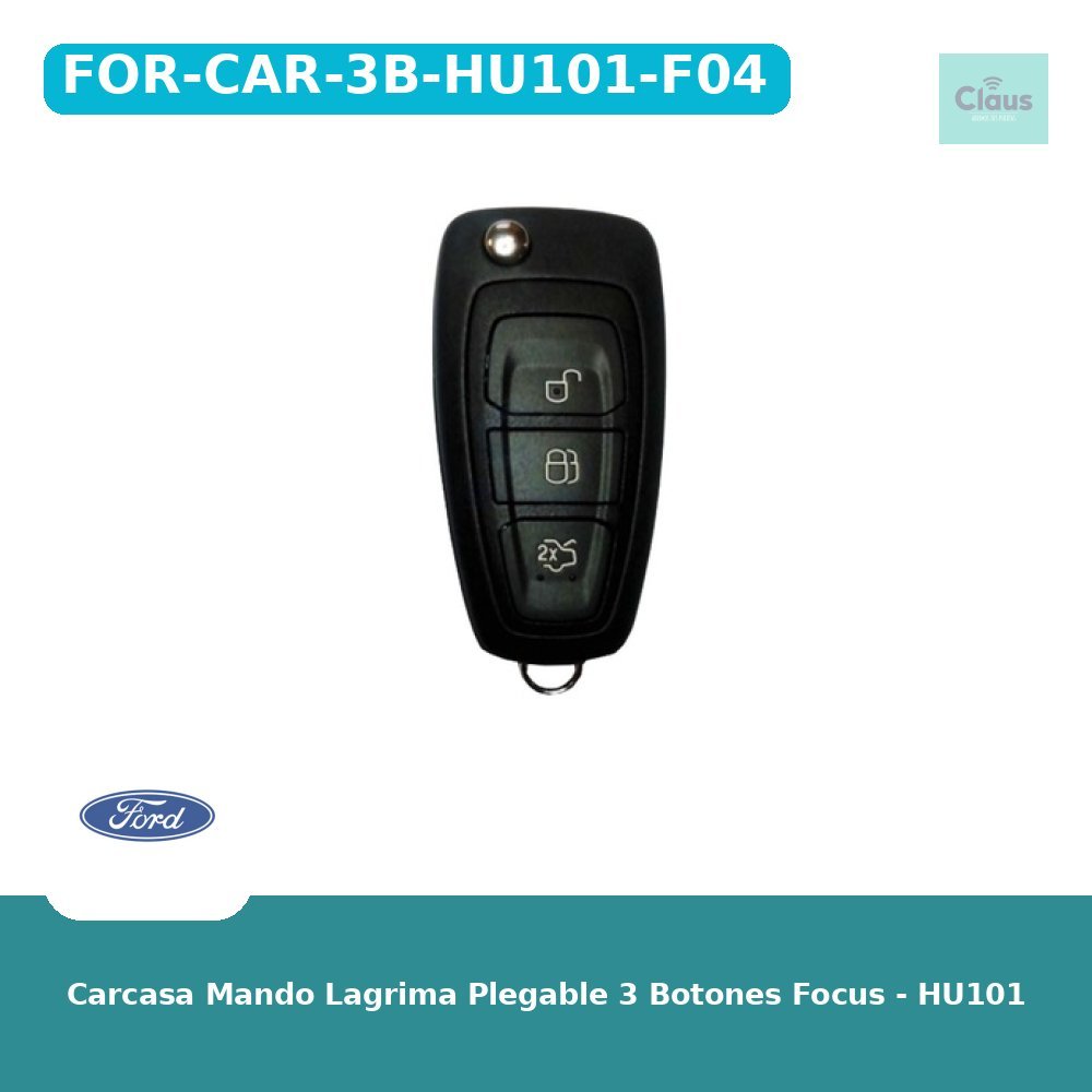 Carcasa Mando Lagrima Plegable 3 Botones Focus - HU101