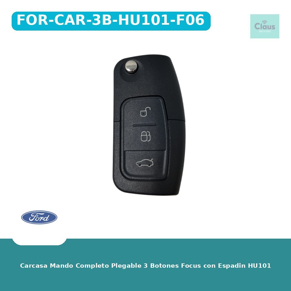 Carcasa Mando Completo Plegable 3 Botones Focus con Espadin HU101