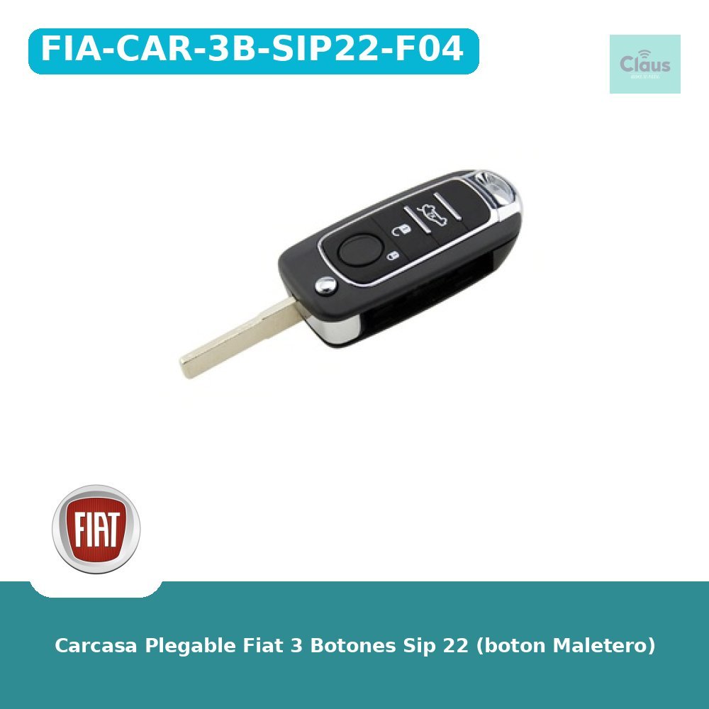 Carcasa Plegable Fiat 3 Botones Sip 22 (boton Maletero)