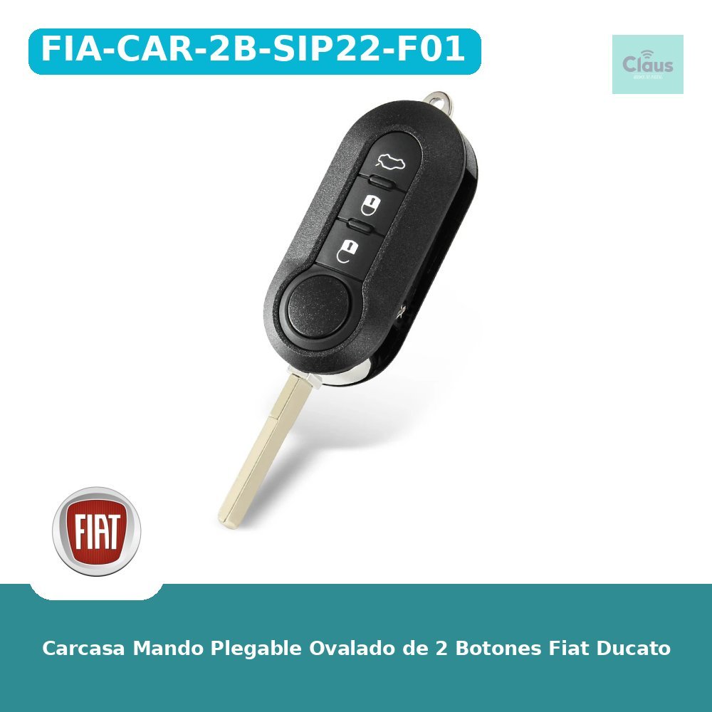 Carcasa Mando Plegable Ovalado de 2 Botones Fiat Ducato
