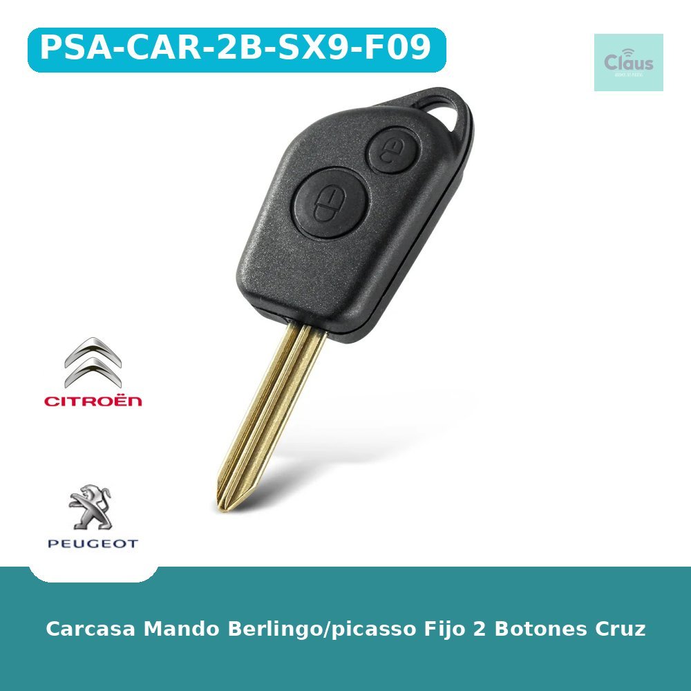 Carcasa Mando Berlingo/picasso Fijo 2 Botones Cruz
