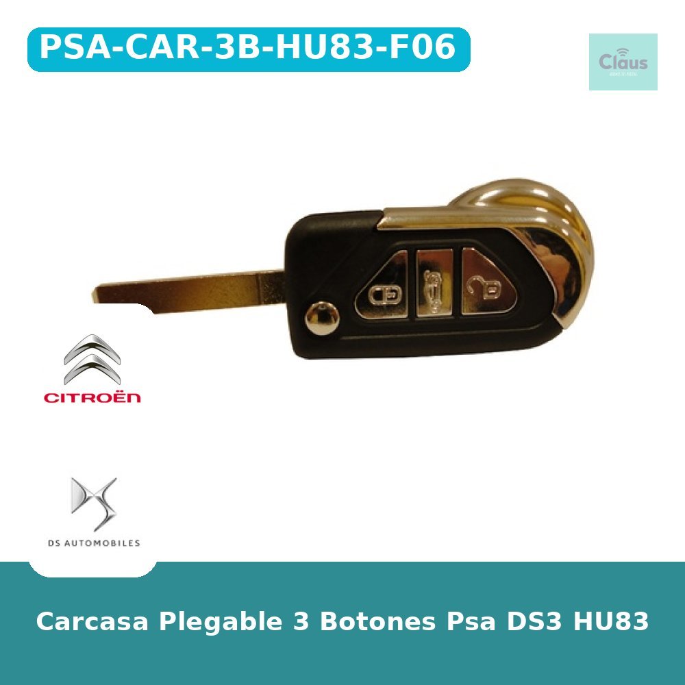 Carcasa Plegable 3 Botones Psa DS3 HU83