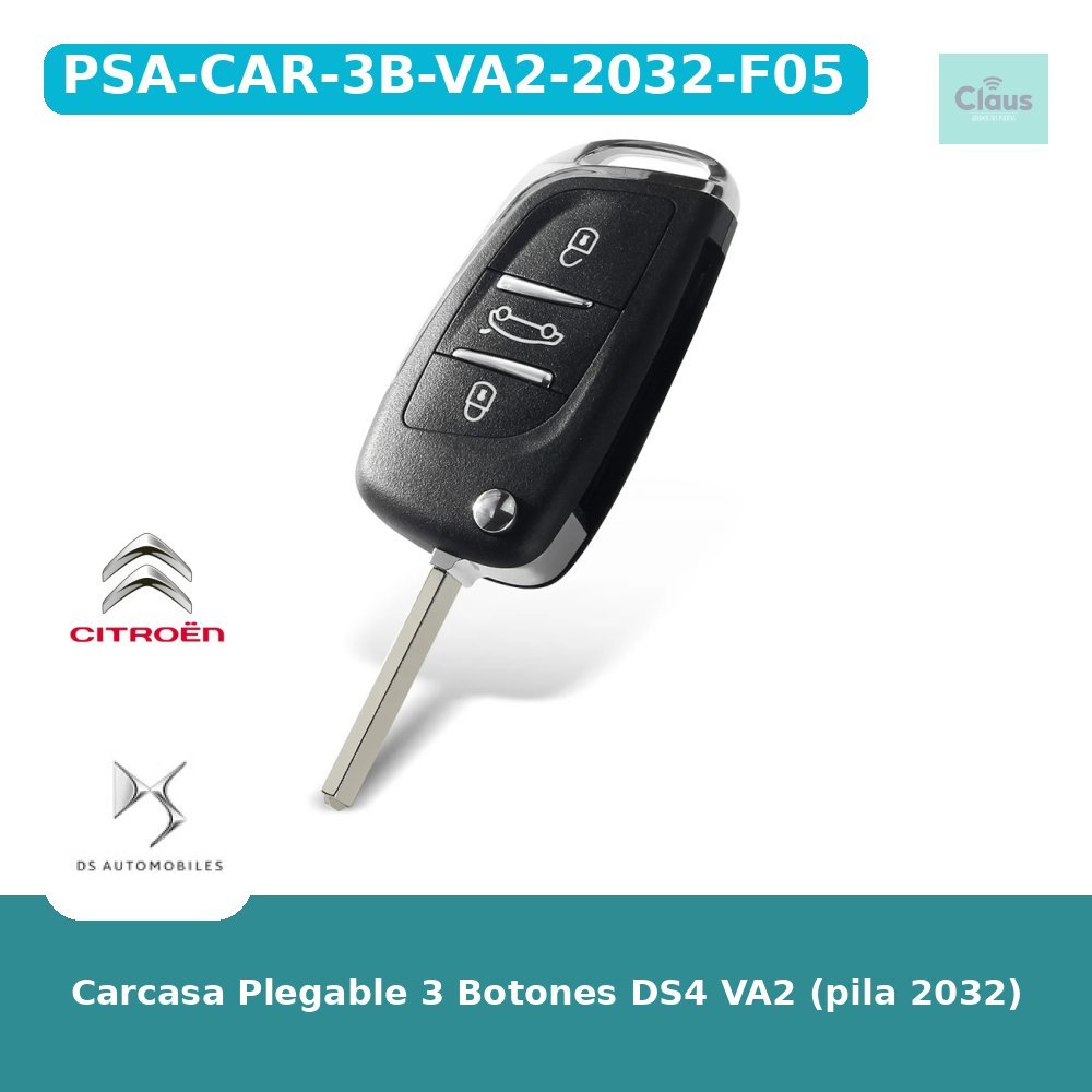 Carcasa Plegable 3 Botones DS4 VA2 (pila 2032)